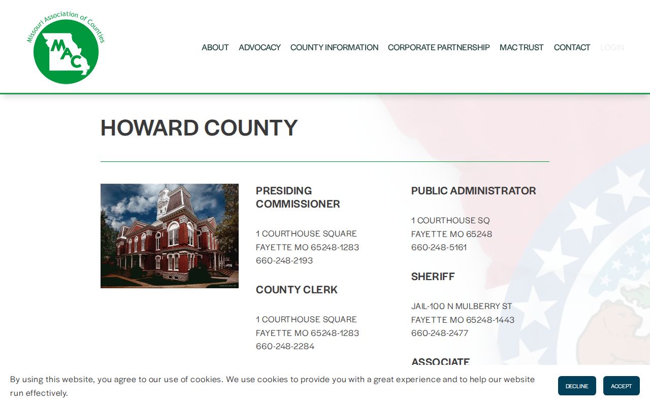 Howard County Jail release records county directory