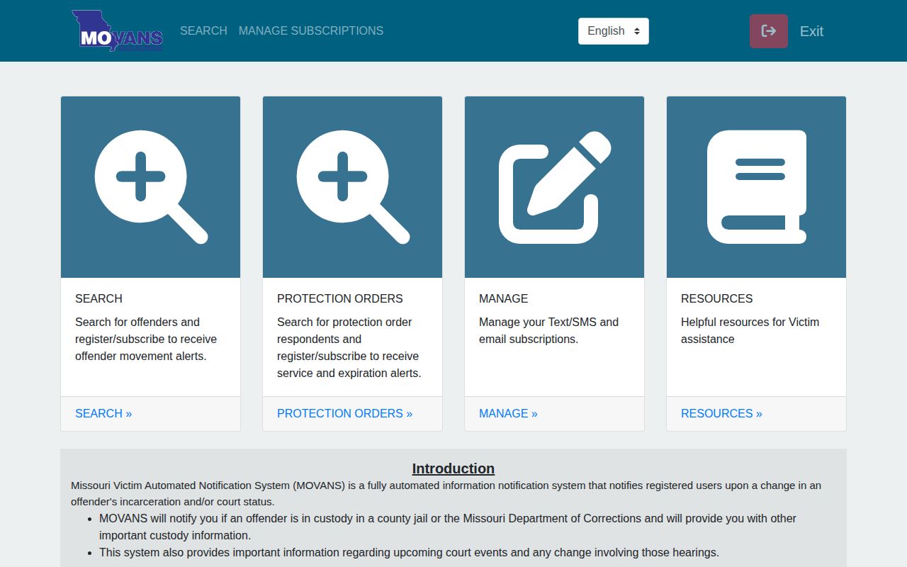 MOVANS portal used to check Howard County release notifications